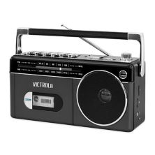 Радиоприемник Victrola Mini Bluetooth AM / FM с кассетным плеером и записывающим устройством Victrola
