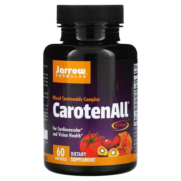 CarotenAll, Комплекс смешанных каротиноидов, 60 мягких желатиновых капсул Jarrow Formulas
