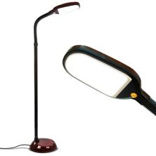Светодиодный торшер Brightech Litespan Daylight LED с регулируемой лампой для чтения, коричневый Brightech