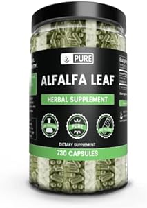 Pure Original Ingredients Alfalfa Leaf (365 Capsules (Капсулы)) No Magnesium Or Rice Fillers, Always Pure, Lab Verified Pure Original Ingredients