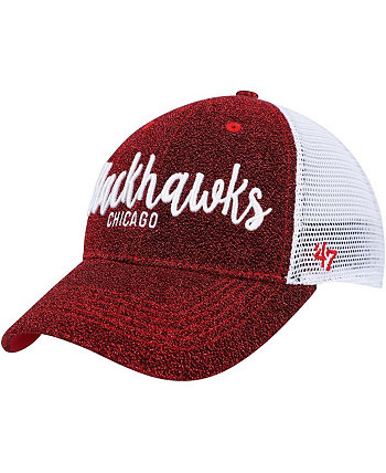 Женская красно-белая бейсболка Chicago Blackhawks Encore MVP Trucker Snapback '47 Brand