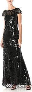 Calvin Klein Women's Cap Sleeve Gown With V Neck Back Calvin Klein