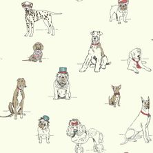 York Wallcoverings Ashford Toiles Dog's Life Wallpaper York Wallcoverings