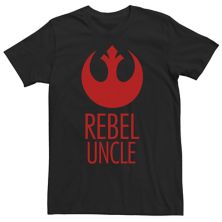 Мужская футболка с графическим логотипом Star Wars Rebel Uncle Rebel Star Wars