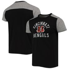 Мужская черная / серая футболка Majestic Threads Cincinnati Bengals Field Goal Slub Majestic