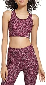 Tommy Hilfiger Women's 4-way Stretch Paisley Print Long Line Sports Bra Tommy Hilfiger