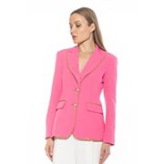 Women's ALEXIA ADMOR Janet Fitted Blazer With Chain Trim Detailing Alexia Admor