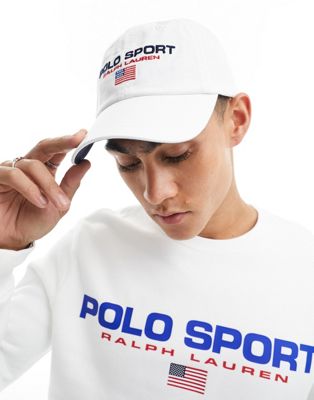 Белая твиловая бейсболка с логотипом Polo Ralph Lauren Sport Capsule Polo Ralph Lauren