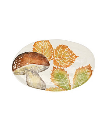 Autunno Mushroom Small Oval Platter Vietri