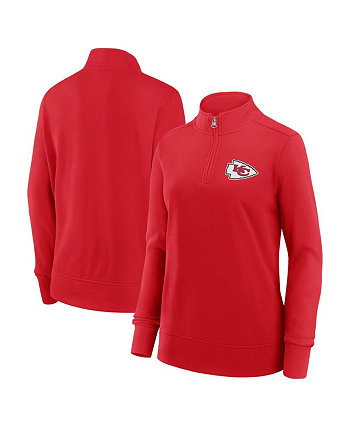 Women's Red Kansas City Chiefs Velocity Quarter-Zip Jacket Logo Athletic