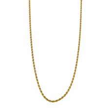 Ожерелье-цепочка Primavera из 24-каратного золота поверх серебряной веревки - 24 дюйма. Unbranded
