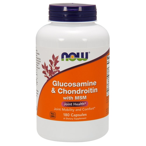 Glucosamine & Chondroitin with MSM -- 180 Capsules (Капсулы) NOW Foods