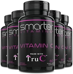 (5 Pack) Raw Whole Food Vitamin C from Berries, Premium Antioxidants, Bioflavonoids & Polyphenols, 300 Vegan Capsules SmarterVitamins