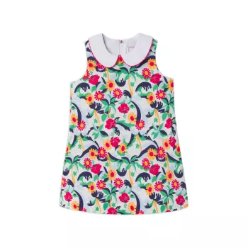 Baby Girl's,Little Girl's &amp; Girl's Maddie Olina Print Poplin Dress Classic Prep