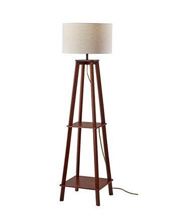 59.75" Wood Kirby Shelf Floor Lamp Adesso