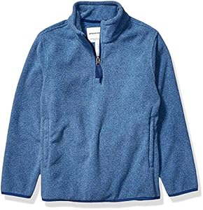 Amazon Essentials Boys and Toddlers' Polar Fleece Quarter-Zip Pullover Jacket Amazon Essentials