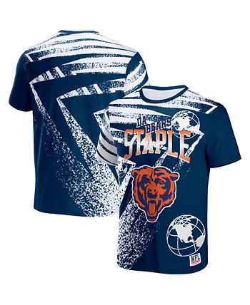 Мужская футболка с коротким рукавом NFL X Staple Navy Chicago Bears Team Slogan All Over Print NFL