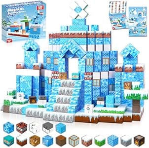 Magnetic Blocks - 150 PCS Build Magnetic Dark Castle Sword Domain World - Magnetic Construction Cube Toys - STEM Montessori Sensory Toys for Toddlers 6 7 8 9 10 Year Old Boys & Girls GraceDuck