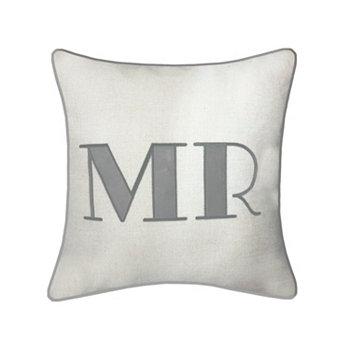 Праздничная подушка Вышитая Аппликация "Мистер" Edie@Home