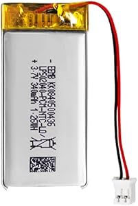 EEMB Lithium Polymer Battery 3.7V 340mAh 502040 Lipo Rechargeable Battery Pack with Wire JST Connector for Speaker and Wireless Device- Confirm Device & Connector Polarity Before Purchase Eemb