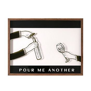 American Art Décor Pour Me Another Printed Glass Framed Wall Decor American Art Décor