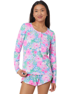 Женский Пижамный Топ Lilly Pulitzer PJ Knit LS Henley Lilly Pulitzer