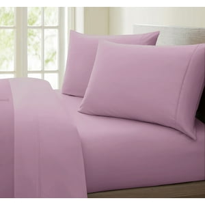 Oxford Collection 600 Thread Count Deep Pocket Egyptian Quality Cotton Solid Sheet Set (Twin, Purple) Home Sweet Home Dreams