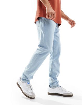 DTT rigid slim fit jeans in light blue Don't Think Twice