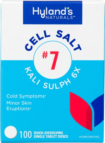 Hyland's Naturals Cell Salt 7 Kali Sulph 6X — 100 быстрорастворимых таблеток Hyland's