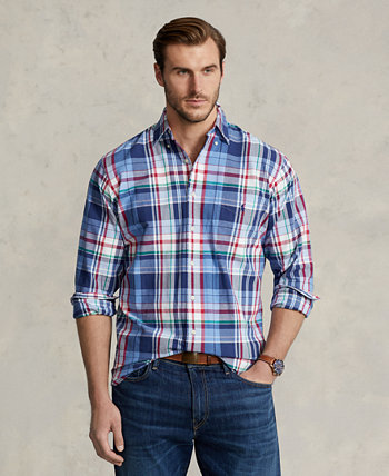Men's Big & Tall Plaid Oxford Shirt Ralph Lauren