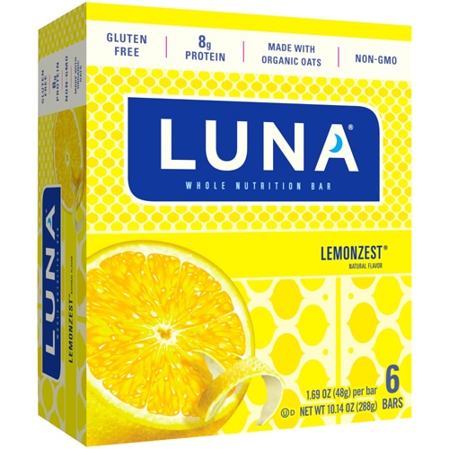 Clif Luna Nutrition Батончики с лимонной цедрой, 6 батончиков Clif