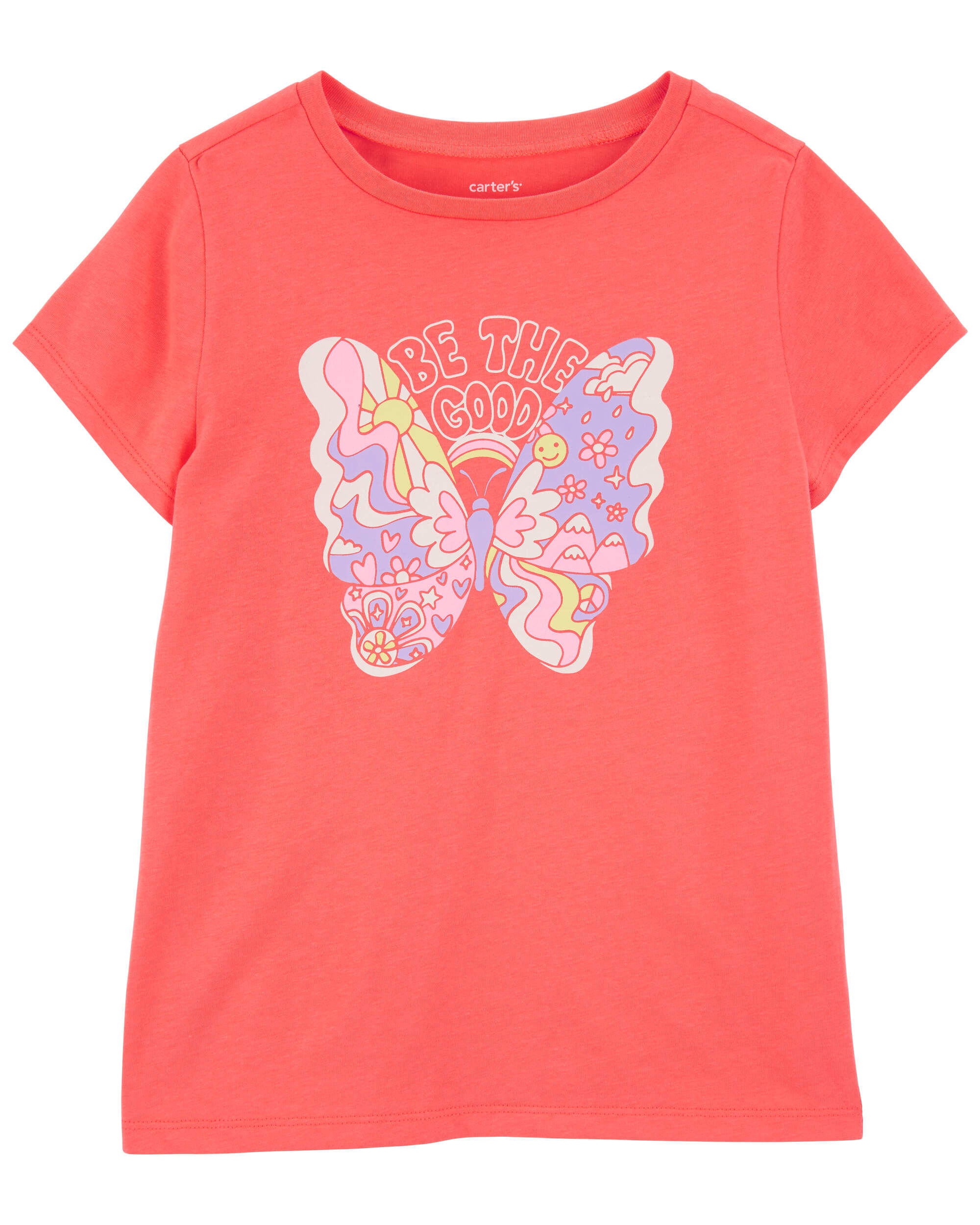 Детская футболка с рисунком бабочки Carter's