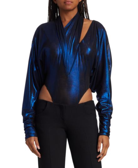 Iridescent Cut Out Bodysuit LaQuan Smith
