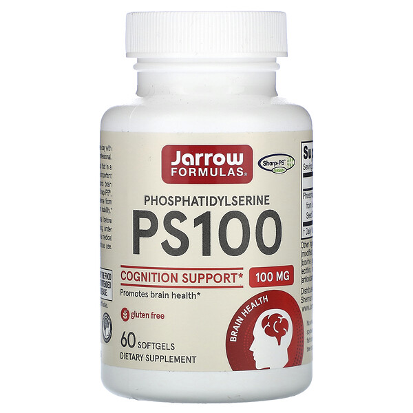 PS100, Фосфатидилсерин - 100 мг - 60 мягких капсул - Jarrow Formulas Jarrow Formulas