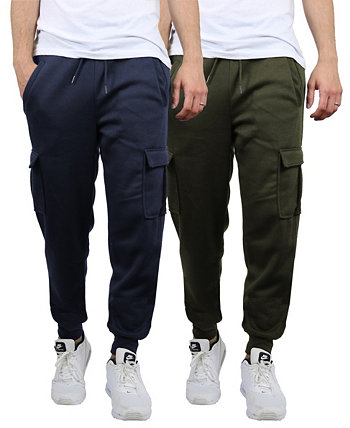 Мужские тяжелые спортивные штаны-карго на флисовой подкладке, 2 шт. Blue Ice