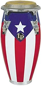 LPM198-PR LPMC Mini Tunable Puerto Rican Flag Wood Conga Latin Percussion