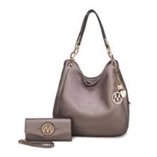 MKF Collection Ashley Womens Hobo Shoulder Bag with Wallet 2 pieces by Mia K MKF Collection