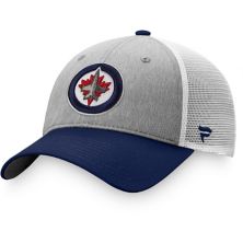 Мужская бейсболка Winnipeg Jets Team Trucker Snapback серого/темно-синего цвета с логотипом Fanatics Fanatics