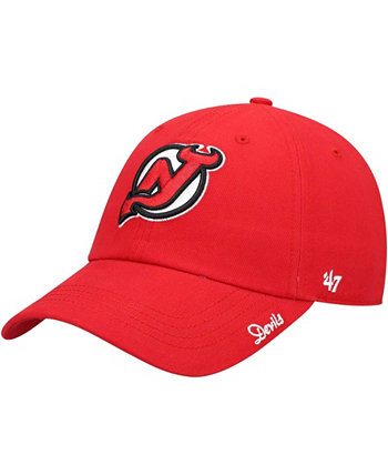 Женская красная регулируемая шляпа New Jersey Devils Team Miata Clean Up '47 Brand