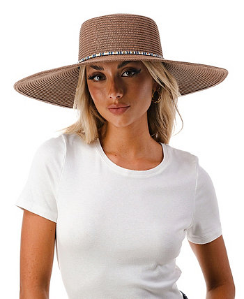 Женская соломенная шляпа с отделкой из стеклянных бусин Marcus Adler