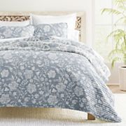 Home Collection Textured Floral Reversible All Season Down-Alternative Quilt Set Home Collection