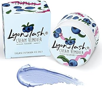 Lyon Lash Pro Gentle Eyelash Extension Cream Remover 15g 0.51fl. oz | Removes Lash Extension Glue Effectively| Low Irritation for Sensitive Skin | Essential Lash Extensions Supplies(Blueberry) Lyon lash