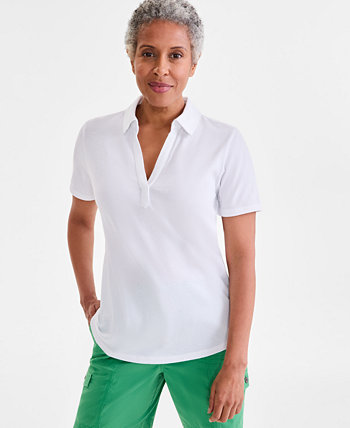 Women's Short-Sleeve Knit Polo Shirt, Exclusively at Macy's Style & Co