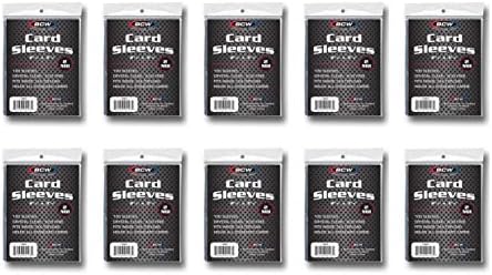 BCW Standard Card Sleeves - Penny Sleeves 2 5/8 x 3 5/8 | 1000 Clear Trading Card Sleeves | Card Protector Sleeves for Baseball, Sports & Trading Cards | 10 Packs of 100 Each Bcw