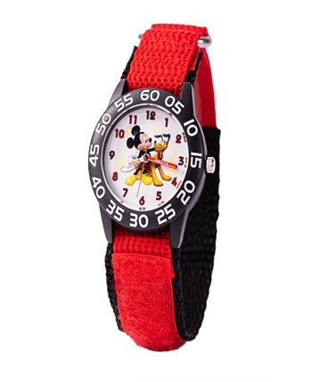 Часы Disney Mickey Mouse для мальчика с красным нейлоновым ремешком, 32 мм Ewatchfactory