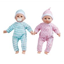Мелисса и Дуг Майн полюбят близнецов Люка и Люси 15-дюймовые куклы для мальчиков и девочек с комбинезоном, кепками и пустышками Melissa & Doug