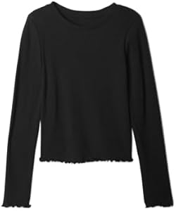 GAP Girls' Long Sleeve Ribbed Tee Gap