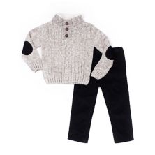 Комплект из вязаного свитера и вельветовых брюк для малышей и мальчиков Little Lad Little Lad