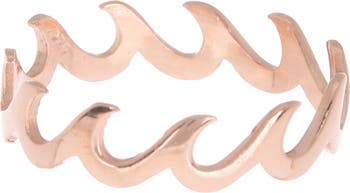 Кольцо с покрытием из розового золота с волнистой лентой Pura Vida