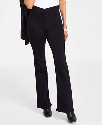 Женские джинсы без застежки с высокой посадкой и асимметричной талией, созданные для Macy's I.N.C. International Concepts